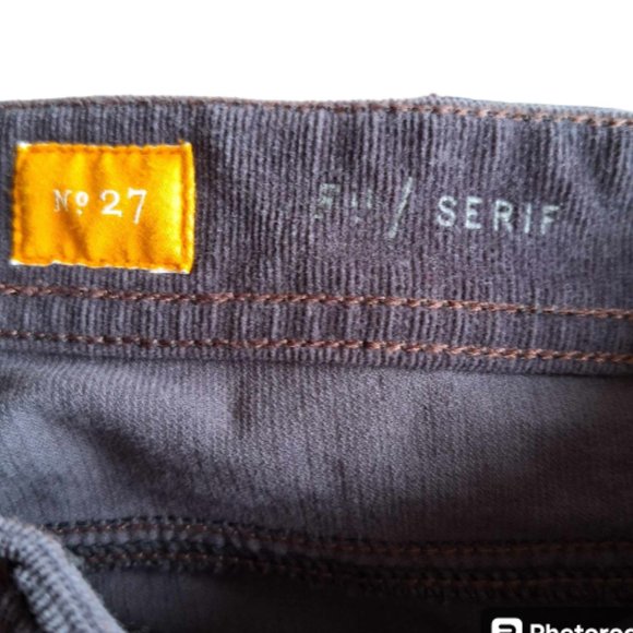 Pilcro by Anthropologie Moto Zip Gray Corduroy Skinny Pants Size 6 - Picture 10 of 13